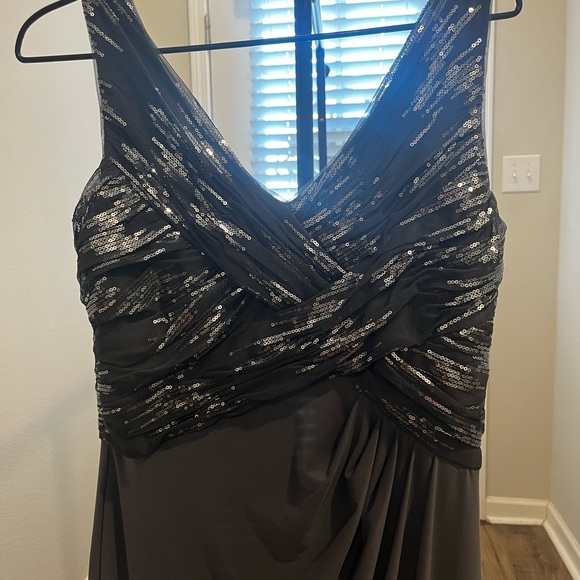 Ralph Lauren Gray Sequin Evening Dress - Picture 4 of 11